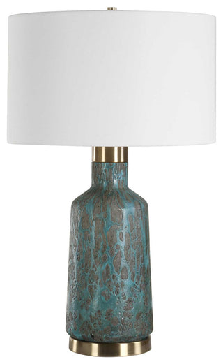 Uttermost Dauphine Cracked Teal Table Lamp