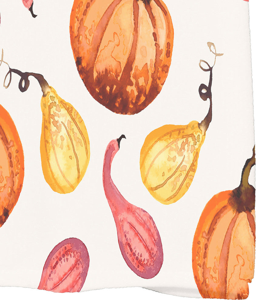 Gourds Galore 18"x30" Cream Fall Print Kitchen Towel
