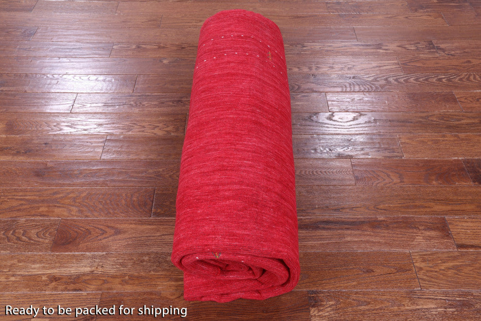 10' Round Handmade Persian Gabbeh Wool Rug - Q15020