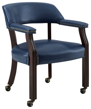 Tournament Arm Chair With Casters, Navy