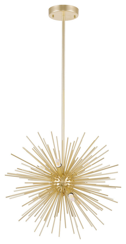 Savannah 6 Light Chandelier With Gold Leaf Finish