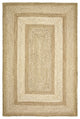 5" x 8" Tan Geometric Bordered Area Rug