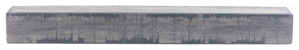 Rustic Fireplace Mantel Shelf, Gray Ash, 60"