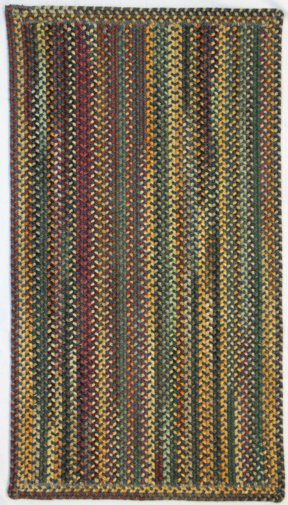 Capel Sherwood Forest Dark Blue 0980_450 Braided Rugs - 36" X 36" Concentric Rec