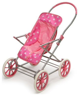 Pink W/White Polka Dots 3-In-1 Pram/Carrier/Stroller