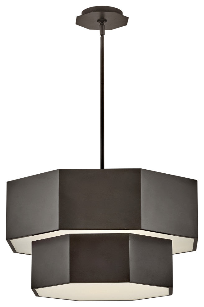 Hinkley Facet Convertible Chandelier, Black Oxide, 22.25"