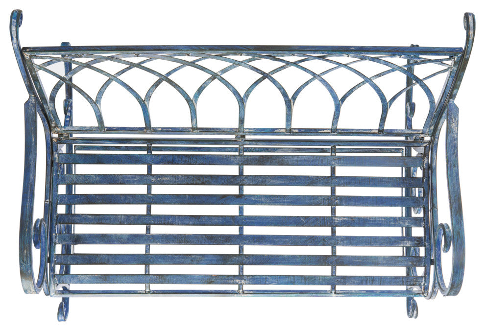 Safavieh Ressi Outdoor Rock Bench, Antique Blue