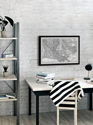 "Louisiana Plan" Framed Painting Print, 45x30