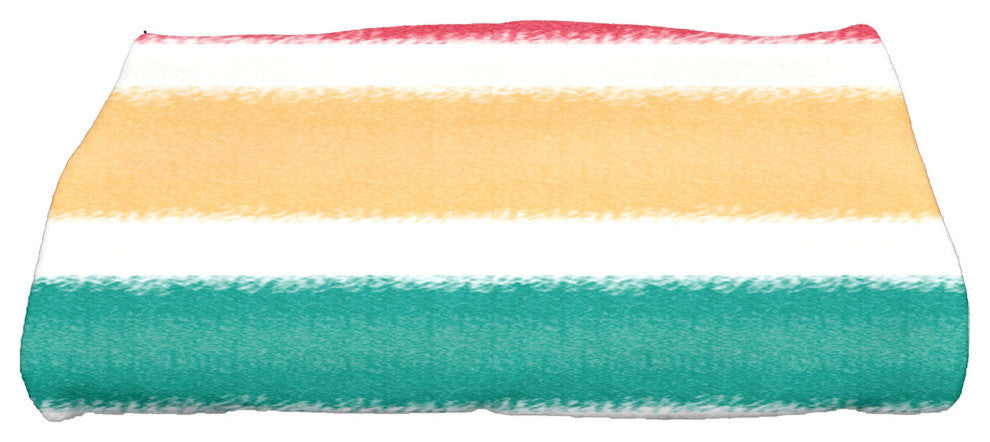 28 x 58-inch, Fun in the Sun, Stripe Print Bath Towel, Blue
