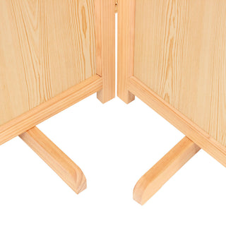 6' Tall Adjustable Shutter Room, Natural, 5 Panel