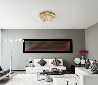 Modern Gold 2-Light Flush Mount