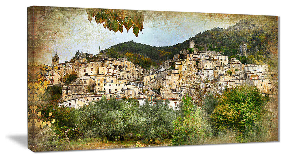 "Old Italian Villages" Canvas Print, 40"x20"