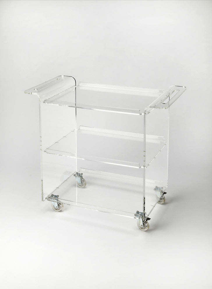 Butler Crystal Clear Acrylic Trolley Server