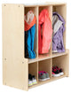 3-Section Locker with Bench Cubby Storage Organizer