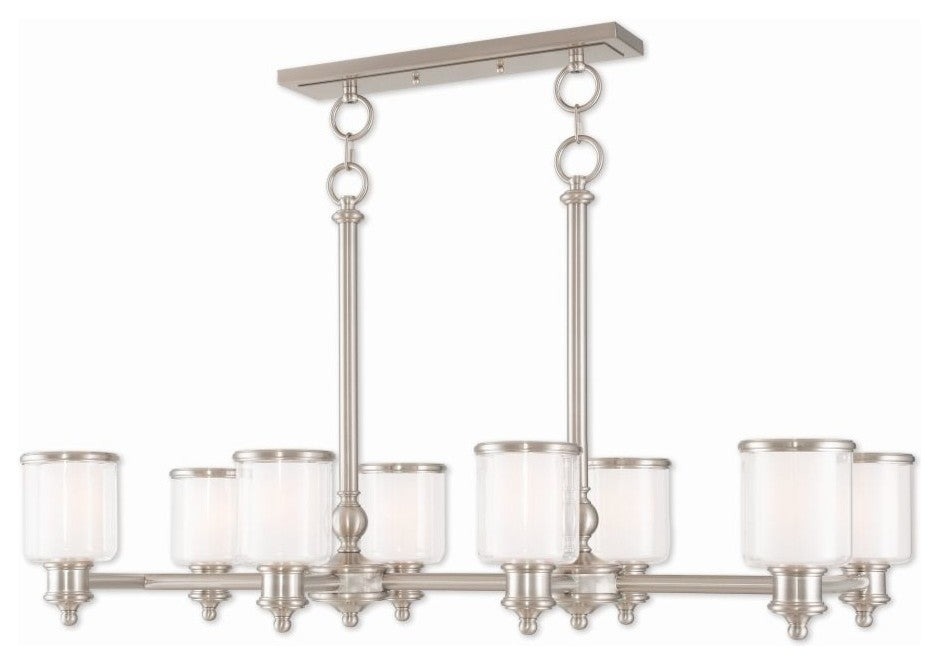 Middlebush 8-Light Linear Chandelier, Brushed Nickel