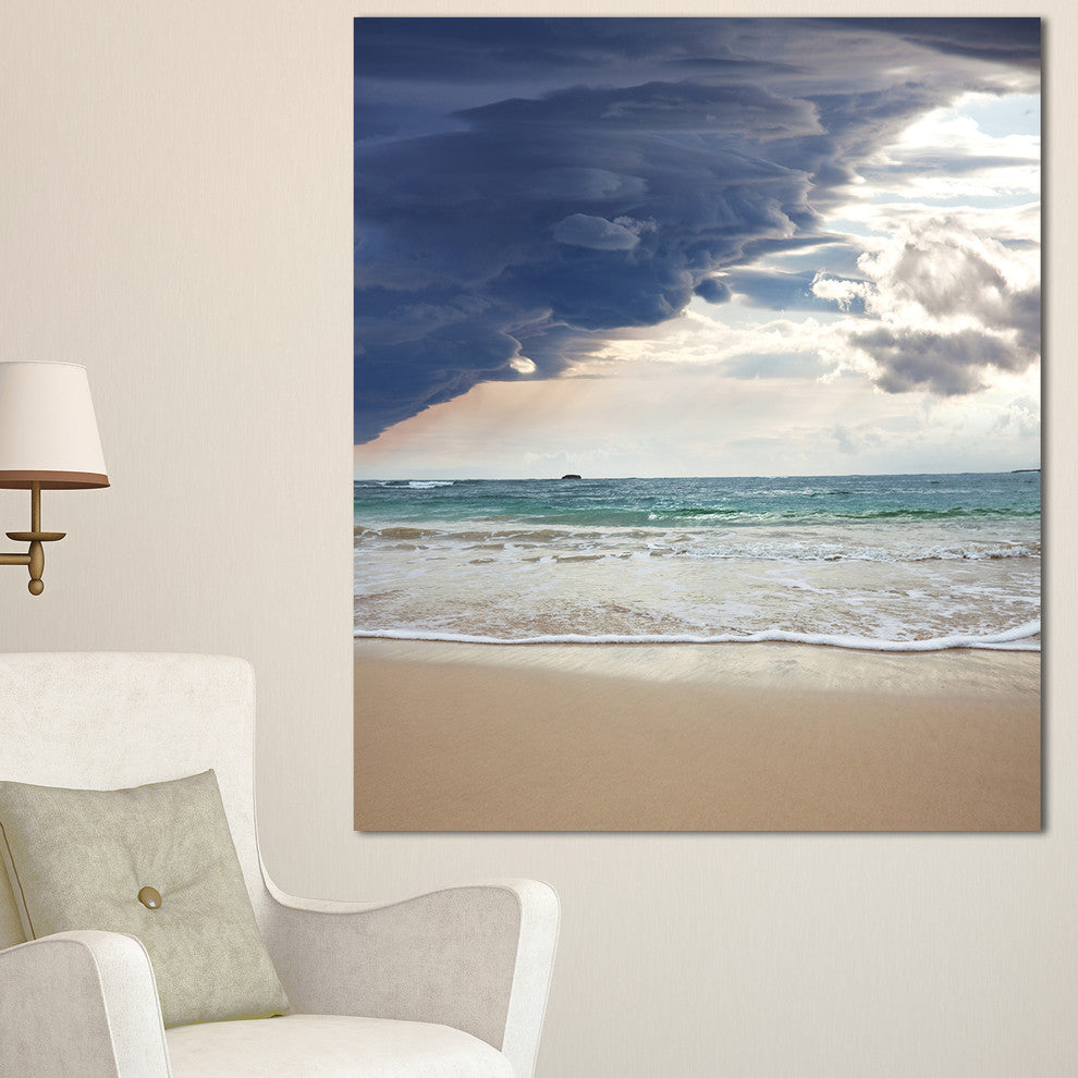 Heavy Clouds over Pacific Ocean, Seascape Canvas Art Print, 30"x40"