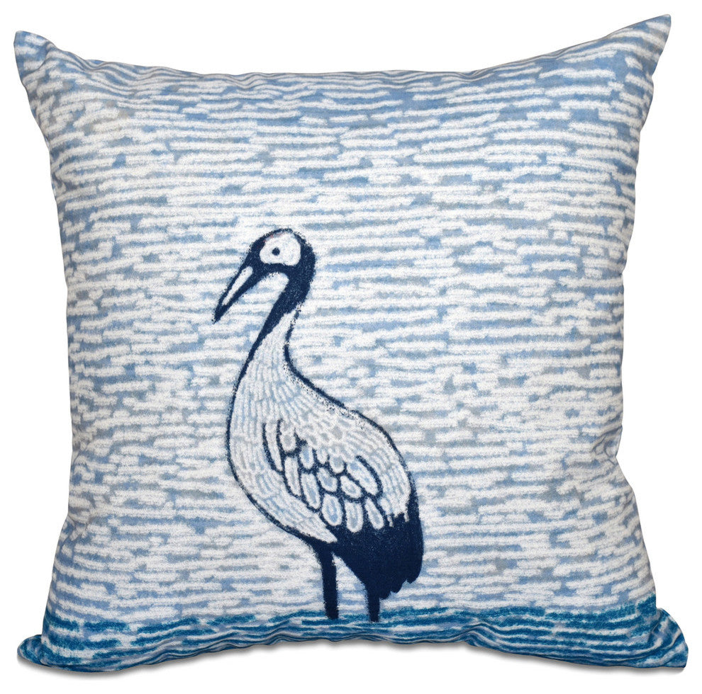 Bird Watch, Animal Print Pillow, Teal, 26"x26"