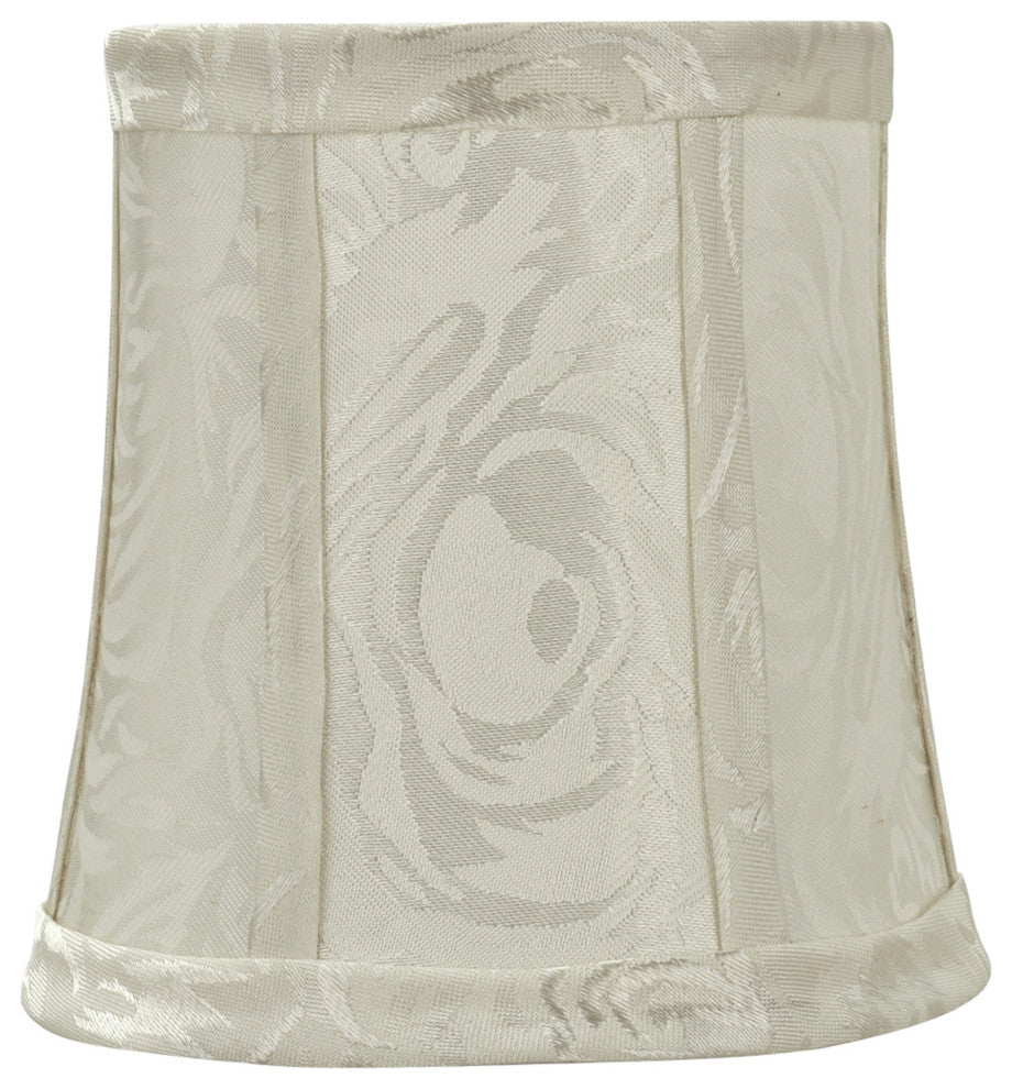 30363-9 Small Bell  Chandelier Clip On Lamp Shade Off White 4"x5"x5"