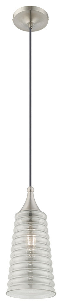 Livex Lighting Brushed Nickel 1-Light Mini Pendant