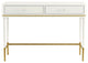 Mariah 2 Drawer Off-White Desk - Off-White