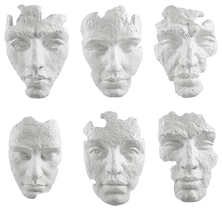 Self-Portrait Wall Decor, White, S/6