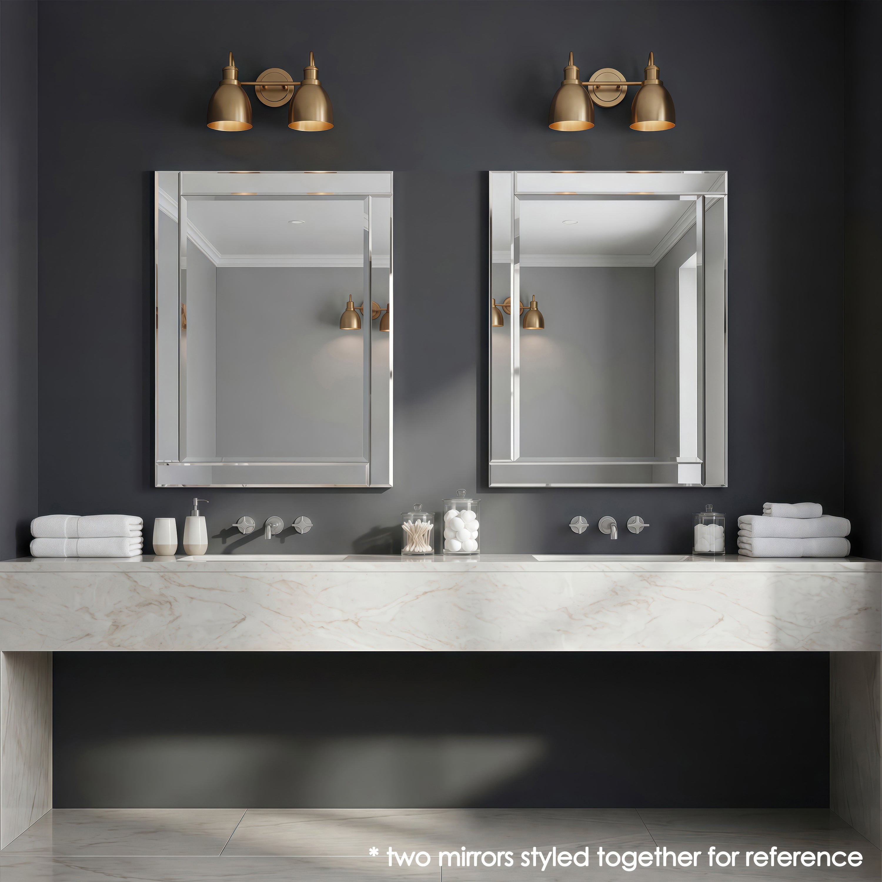 Modern Beveled Wall Mirror, 30"x40