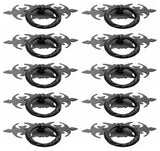 Ring Pull Cabinet Drawer Door Wrought Iron Black 3 1/2" Pack of 10