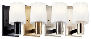 Adani 8.5" 1 Light Wall Sconce With Opal Glass, Polished Nickel