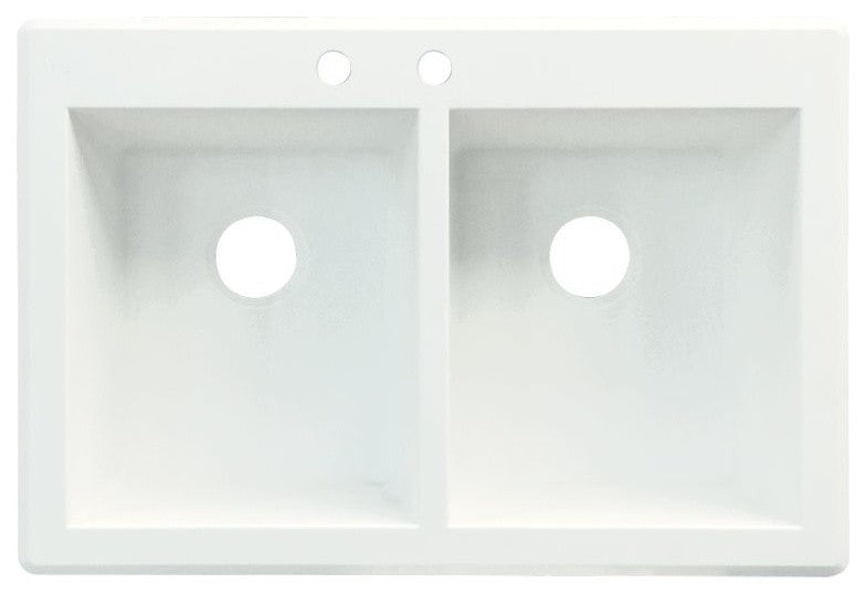 33.0625-in x 22.0625-in Drop-in Radius Granite Kitchen Sink