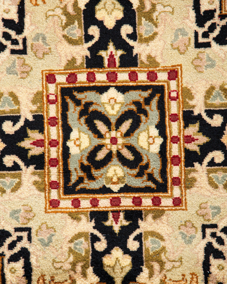 Mogul, One-of-a-Kind Hand-Knotted Area Rug Black, 2' 7" x 12' 3"