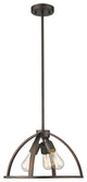 IRONCLAD Industrial 3 Light  Rubbed Bronze Ceiling Pendant 16inches Wide
