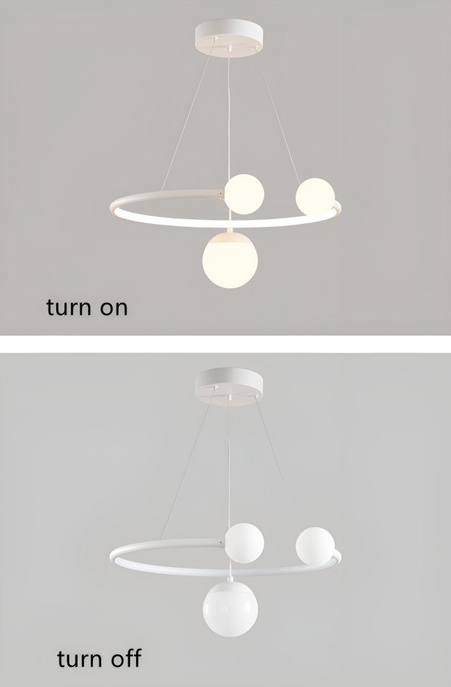 Broc | Pendant Lamp in the Shape of Hanging Balls, White