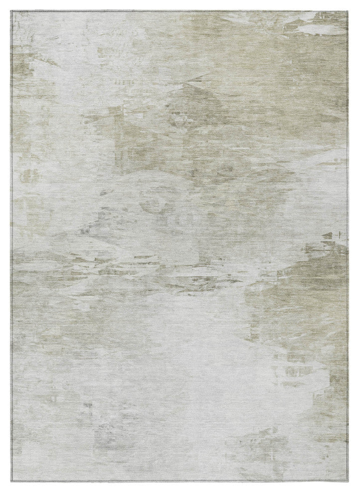 Machine Washable Indoor/Outdoor Chantille ACN595 Ivory 3' x 5' Rug