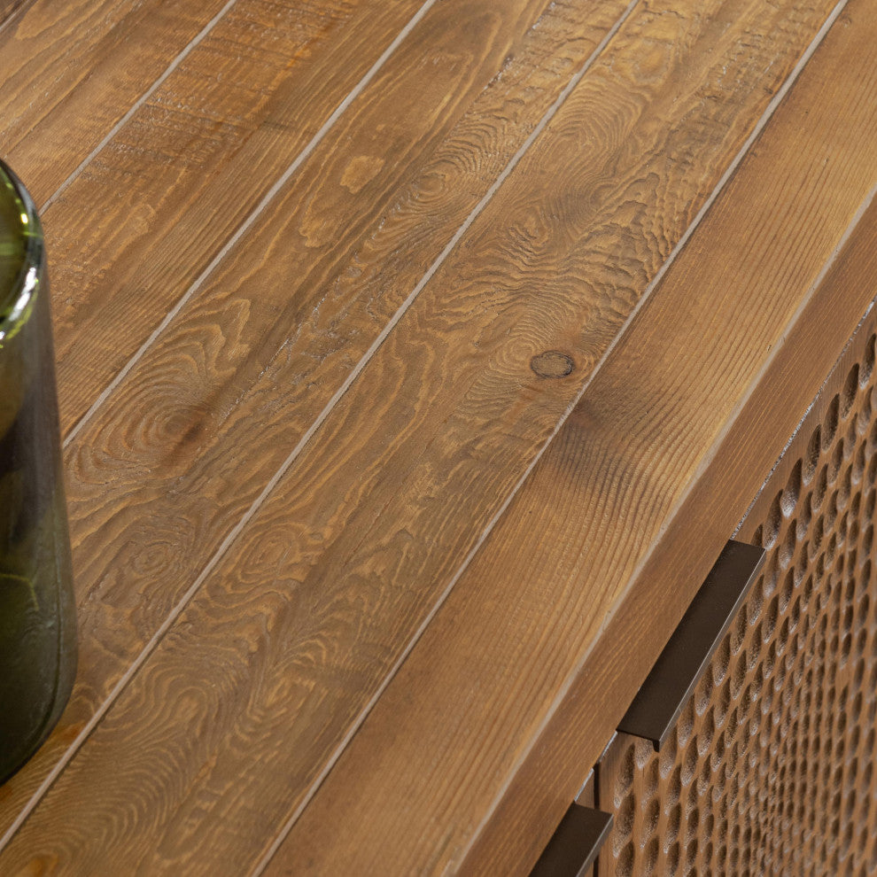 Osiris 4-Door Reclaimed Pine Wood Buffet Sideboard by Kosas Home