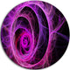 Exotic Pink Flower, Floral Digital Art Large Disc Metal Wall Art, 23"