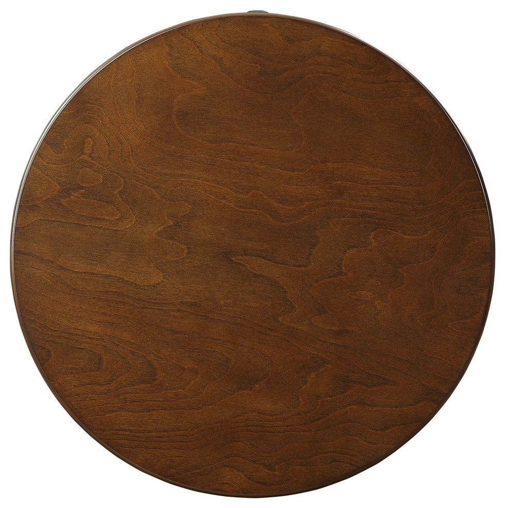 Urban Designs Alba Wooden Accent Side Table, Walnut Brown