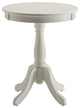 HomeRoots White Solid Wooden Spindle Accent Side Table