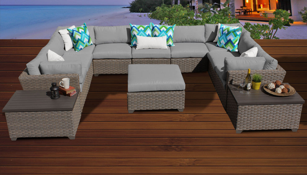 Monterey 12 Piece Outdoor Wicker Patio Furniture Set 12a