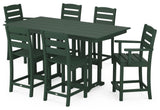 POLYWOOD Lakeside 7-Piece Counter Set, Green
