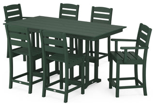 POLYWOOD Lakeside 7-Piece Counter Set, Green