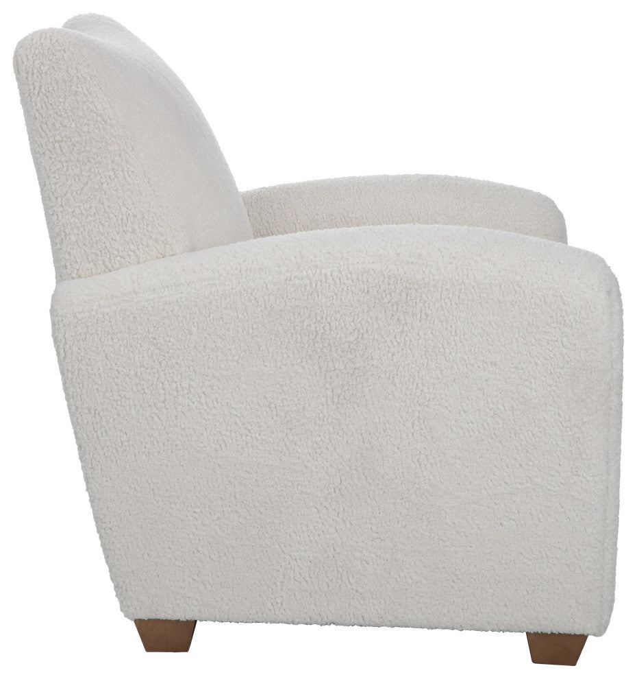 Uttermost Teddy White Shearling Accent Chair