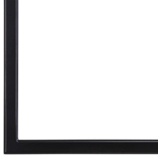 Pescara Framed Mantel Mirror, Crescent Cathedral, 38.4"x27.4", Matte Black