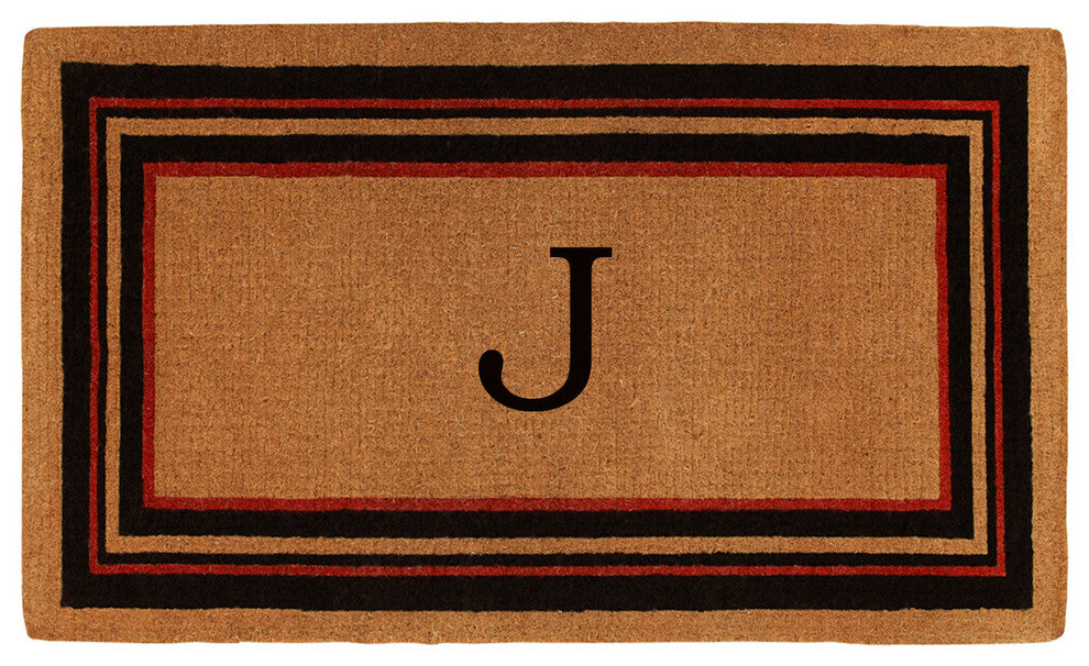 Esquire Monogram Doormat, Extra-Thick 2'x3', Letter J