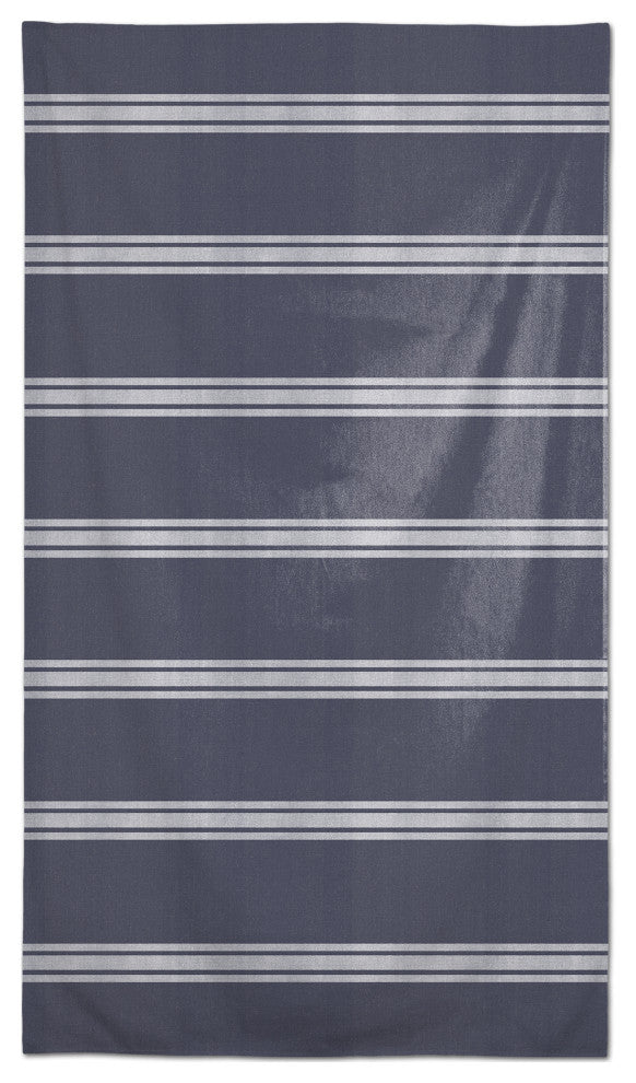 Distressed Blue Stripes 58x102 Tablecloth