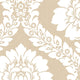 Shades, Damask Geometric Graphic White, Cream Wallpaper Roll
