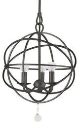 Crystorama Solaris English Bronze Mini Chandelier Transitional Solaris