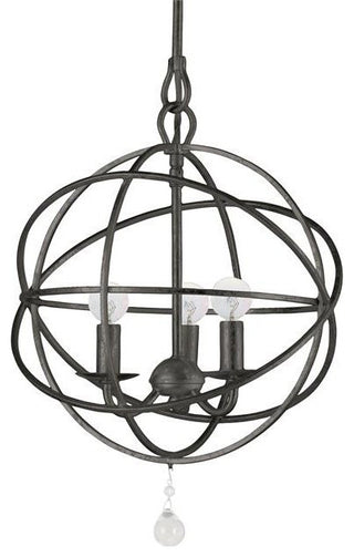 Crystorama Solaris English Bronze Mini Chandelier Transitional Solaris