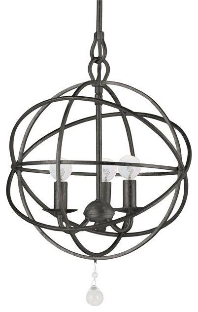 Crystorama Solaris English Bronze Mini Chandelier Transitional Solaris