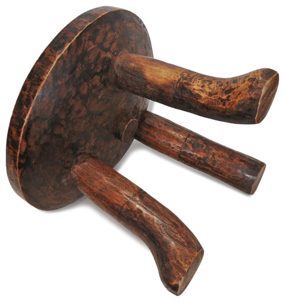 Consigned Three Leg Wood Stool