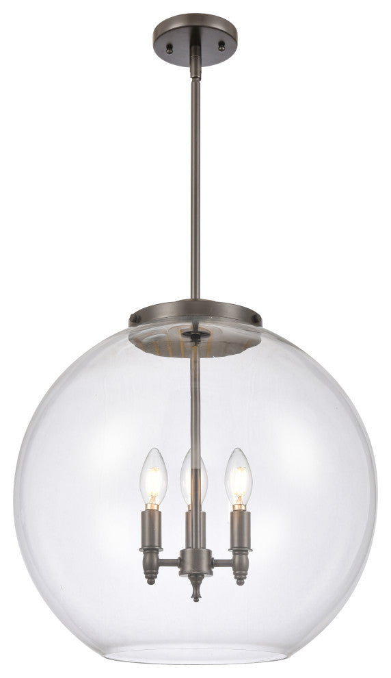 Athens Pendant, Oil Rubbed Bronze, Clear, Clear